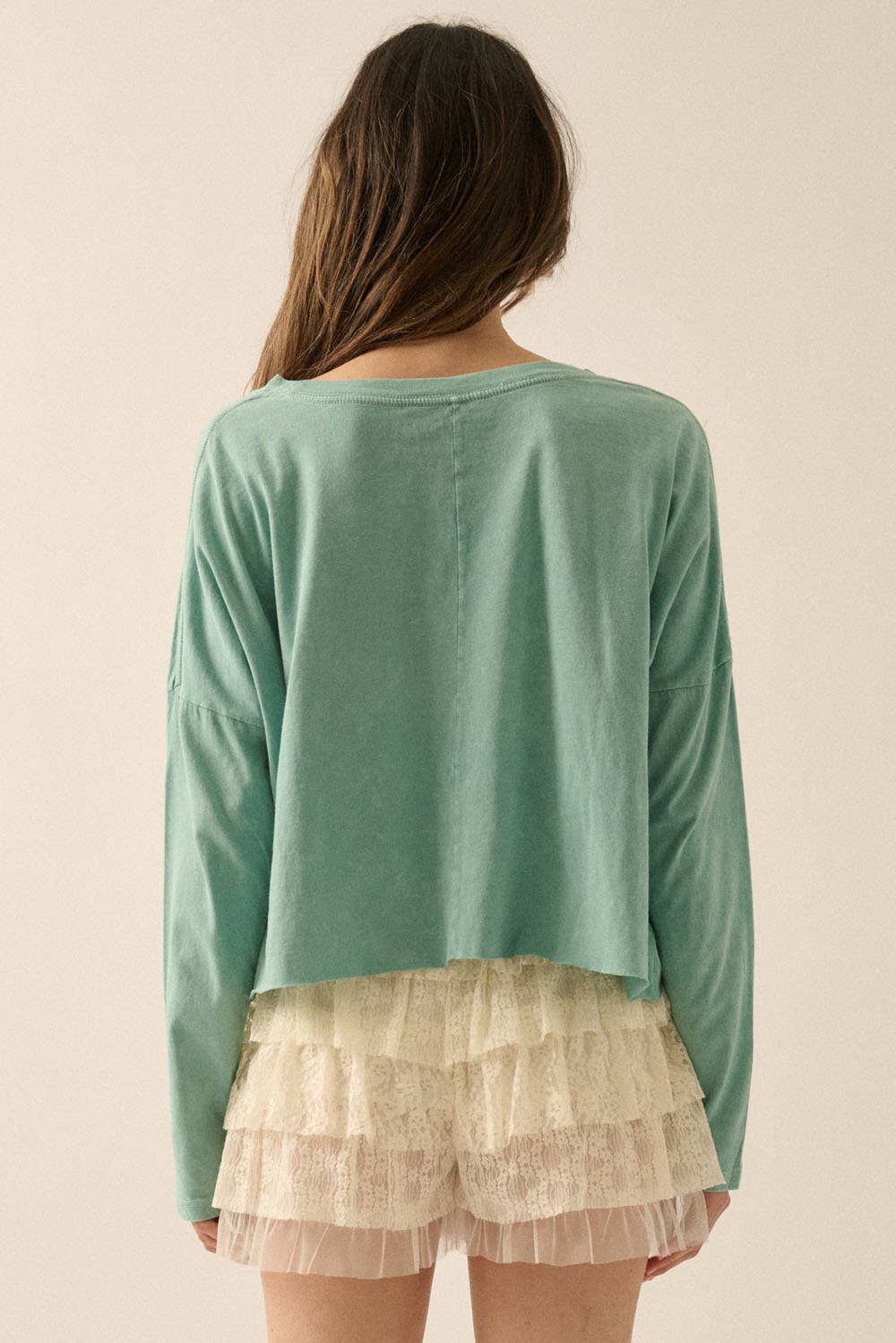Wild Cowboy Cropped Long-Sleeve