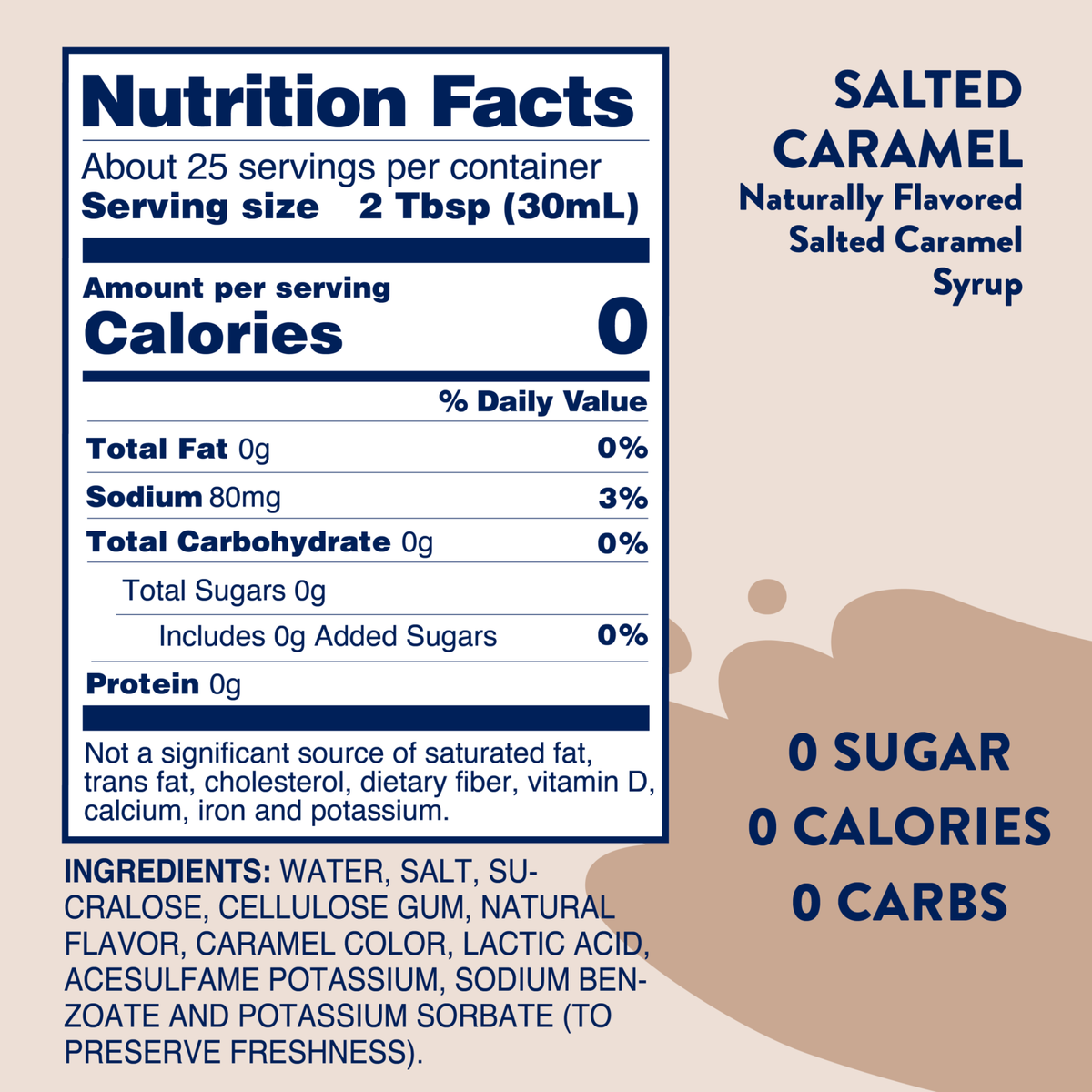 Jordan's Skinny Mixes - Sugar Free Salted Caramel Syrup