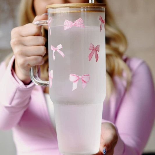 Pink Coquette Bows 40oz Sip-Sip Hooray!