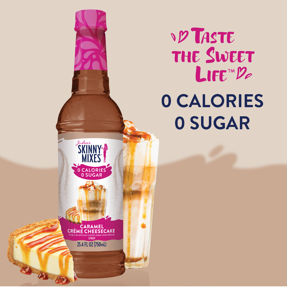Jordan's Skinny Mixes - Sugar Free Caramel Creme Cheesecake Syrup