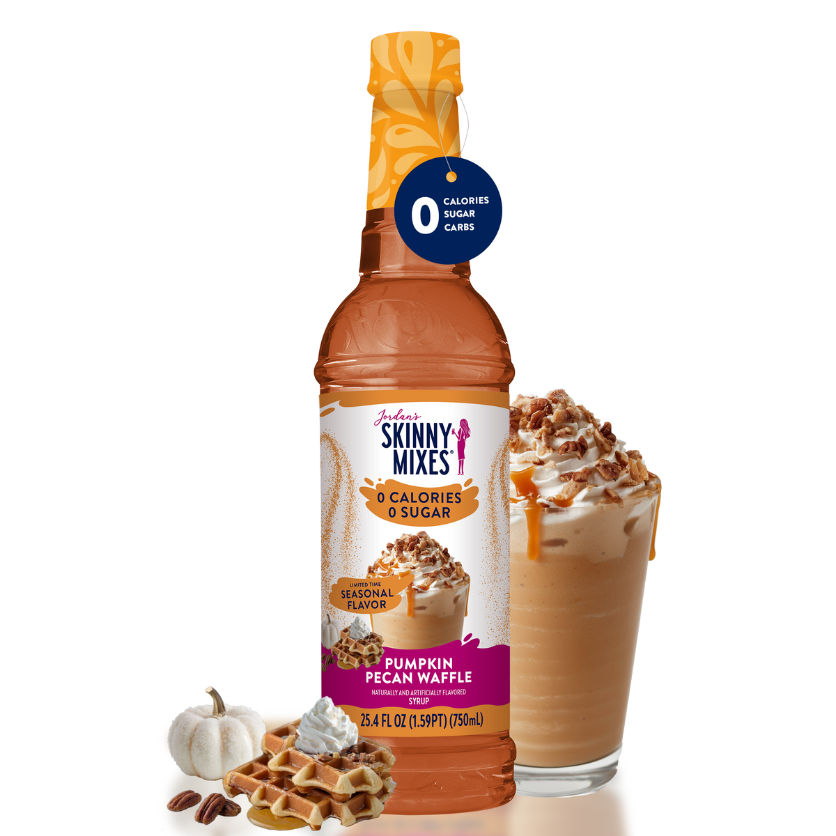 Jordan's Skinny Mixes - Sugar Free Pumpkin Pecan Waffle Syrup