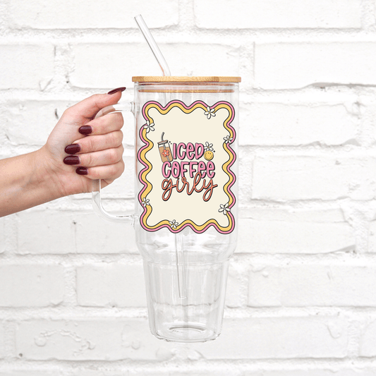 Iced Coffee Girly 40oz Sip-Sip Hooray! -