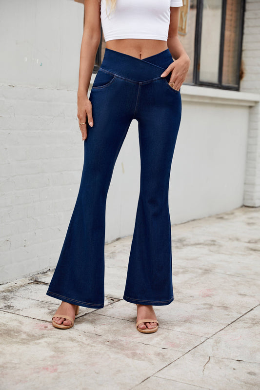 Crossed Flare Jeans