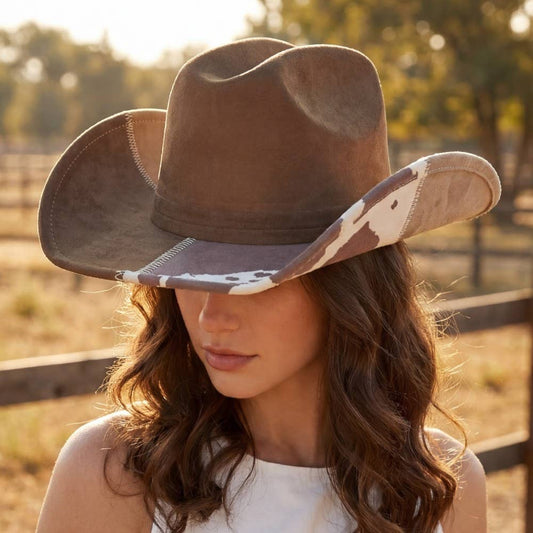 Cow Block Cowboy Hat