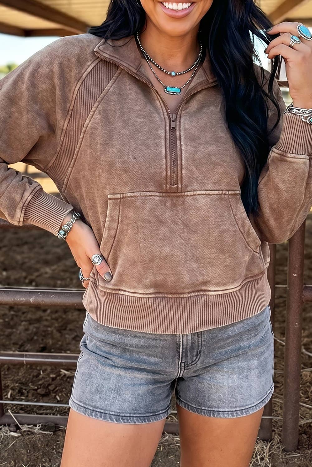 Vintage Half-Zip Sweatshirt