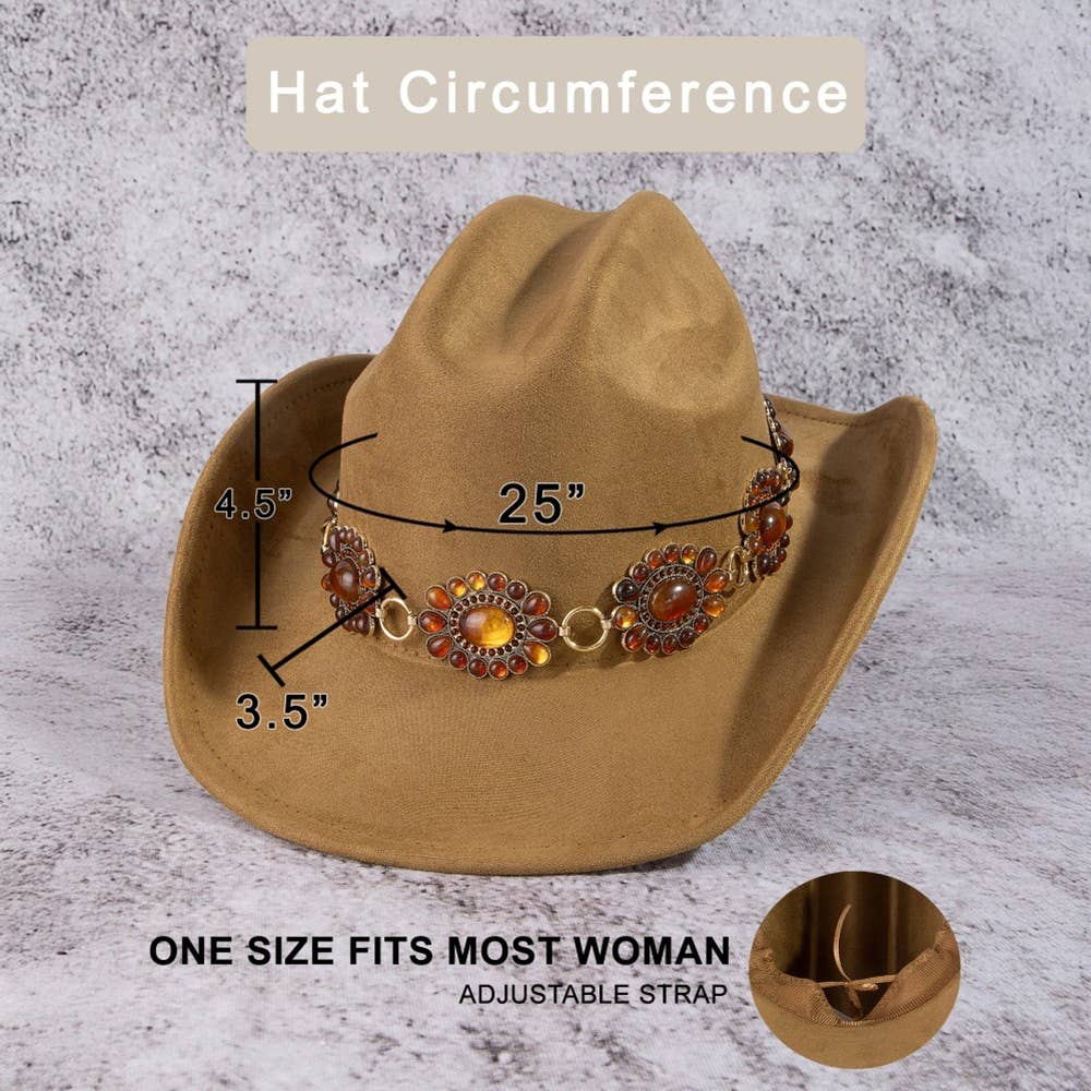 Amber Concho Chain Cowboy Hat
