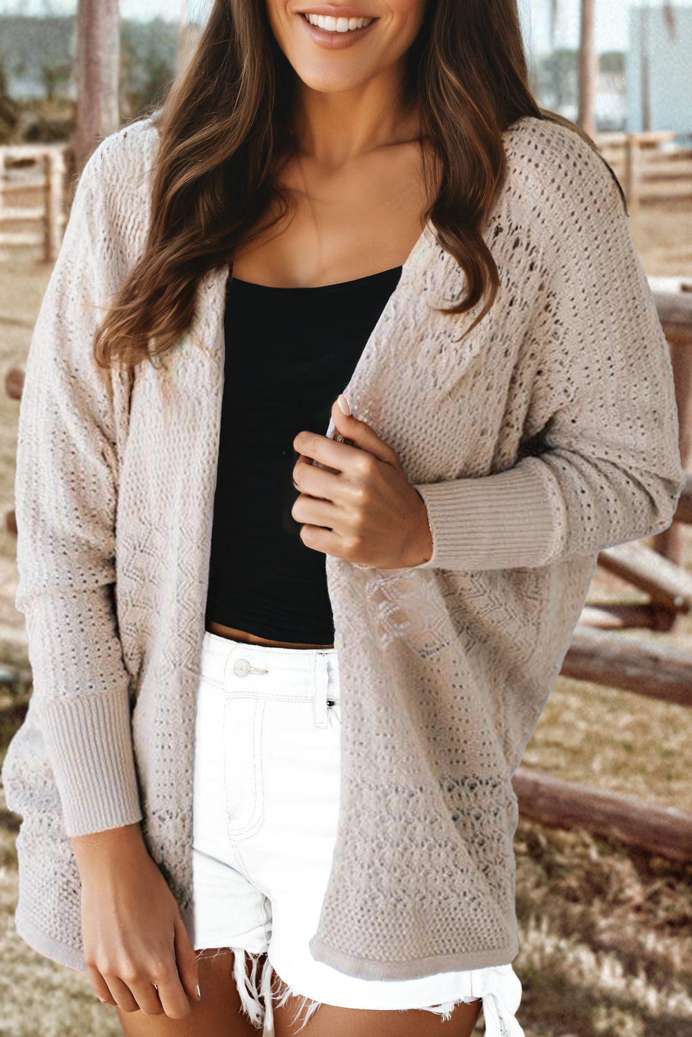 Knit Open Front Cardigan