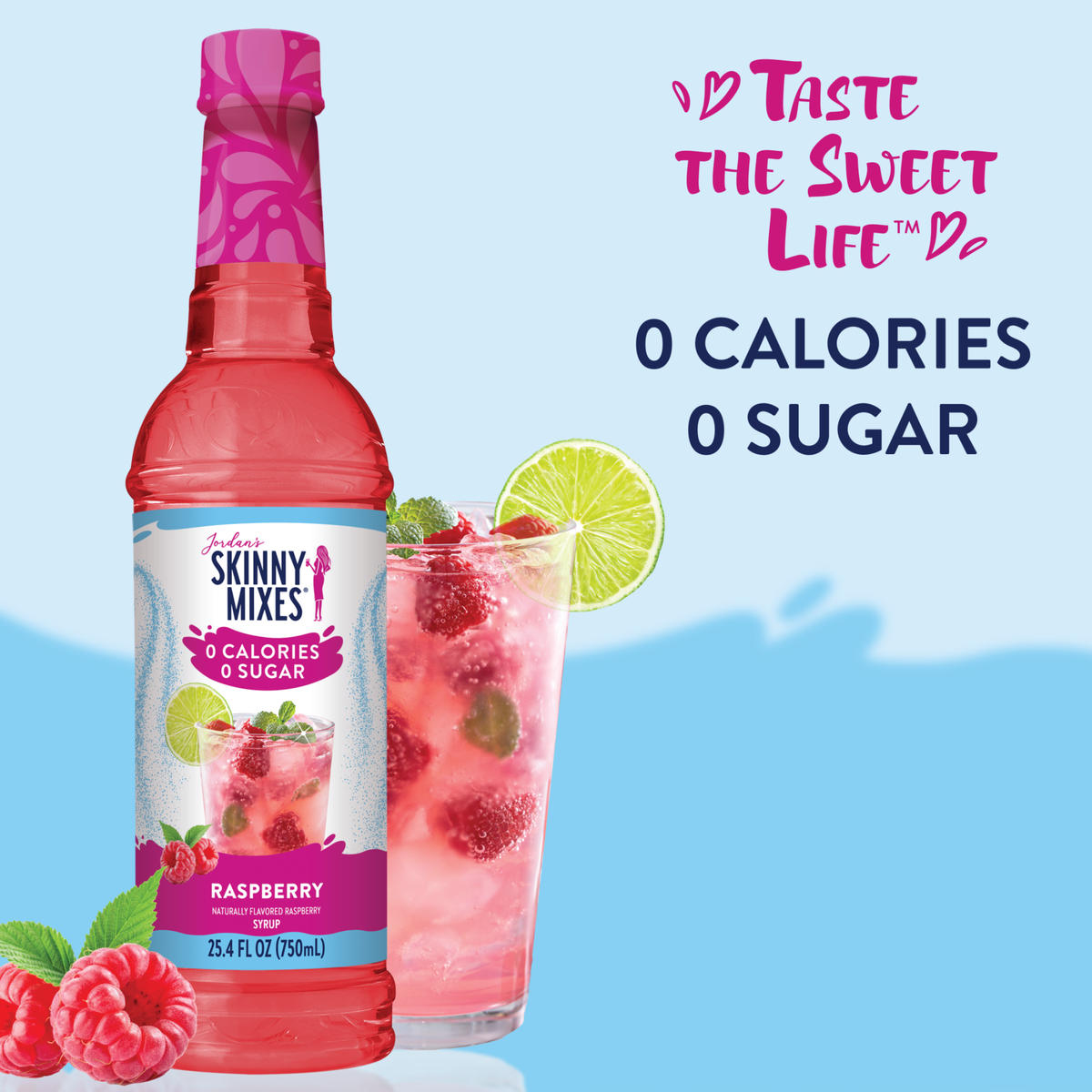Jordan's Skinny Mixes - Sugar Free Raspberry Syrup