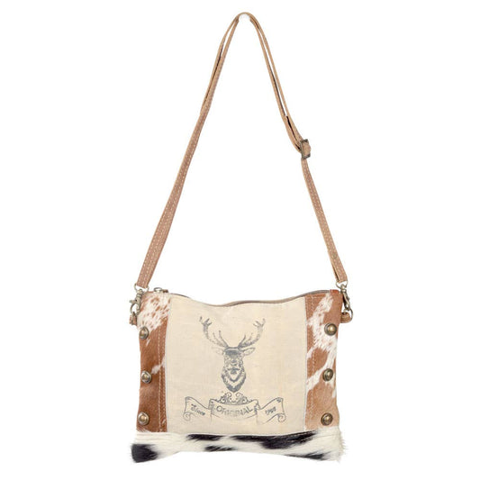 Clea Ray Canvas Bags & Clothing - Deer Original Crossbody Bag With Cowhide