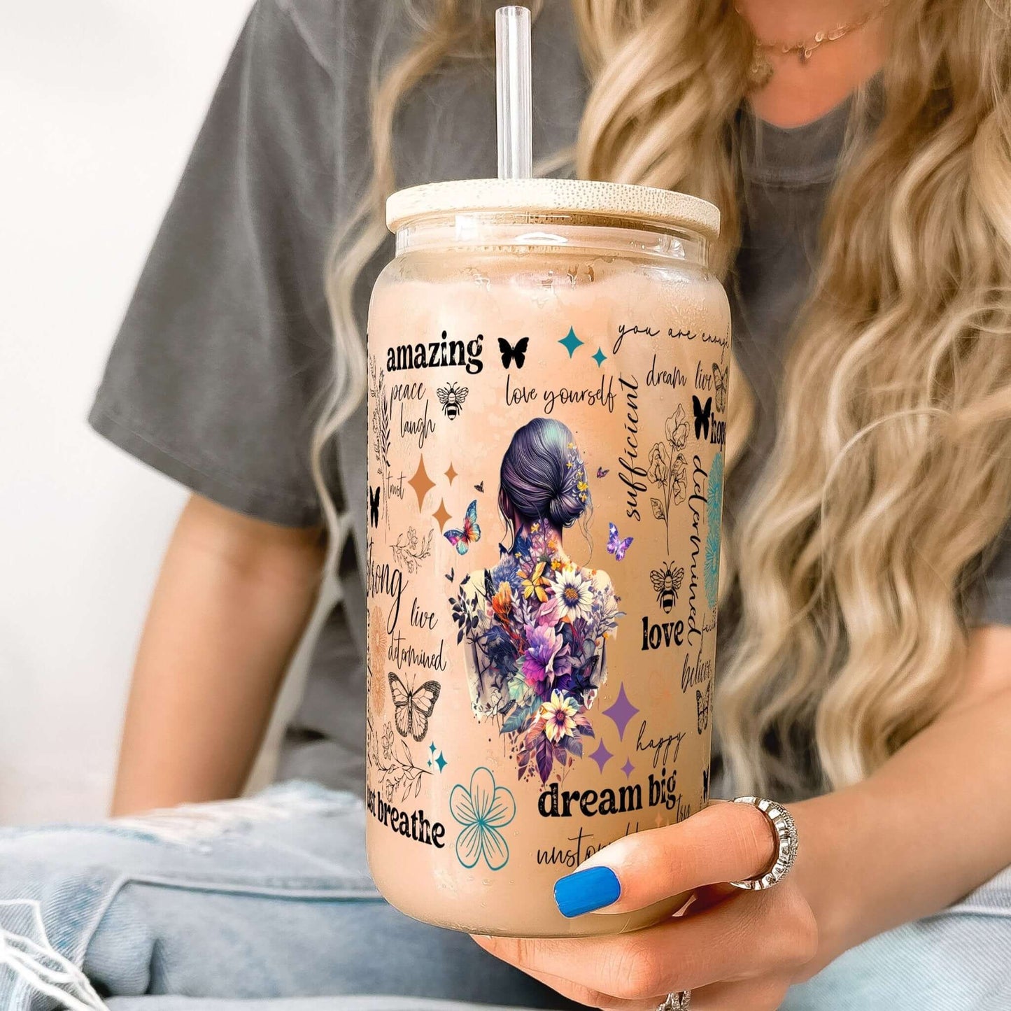 Flower Affirmations Cup Sip-Sip Hooray!