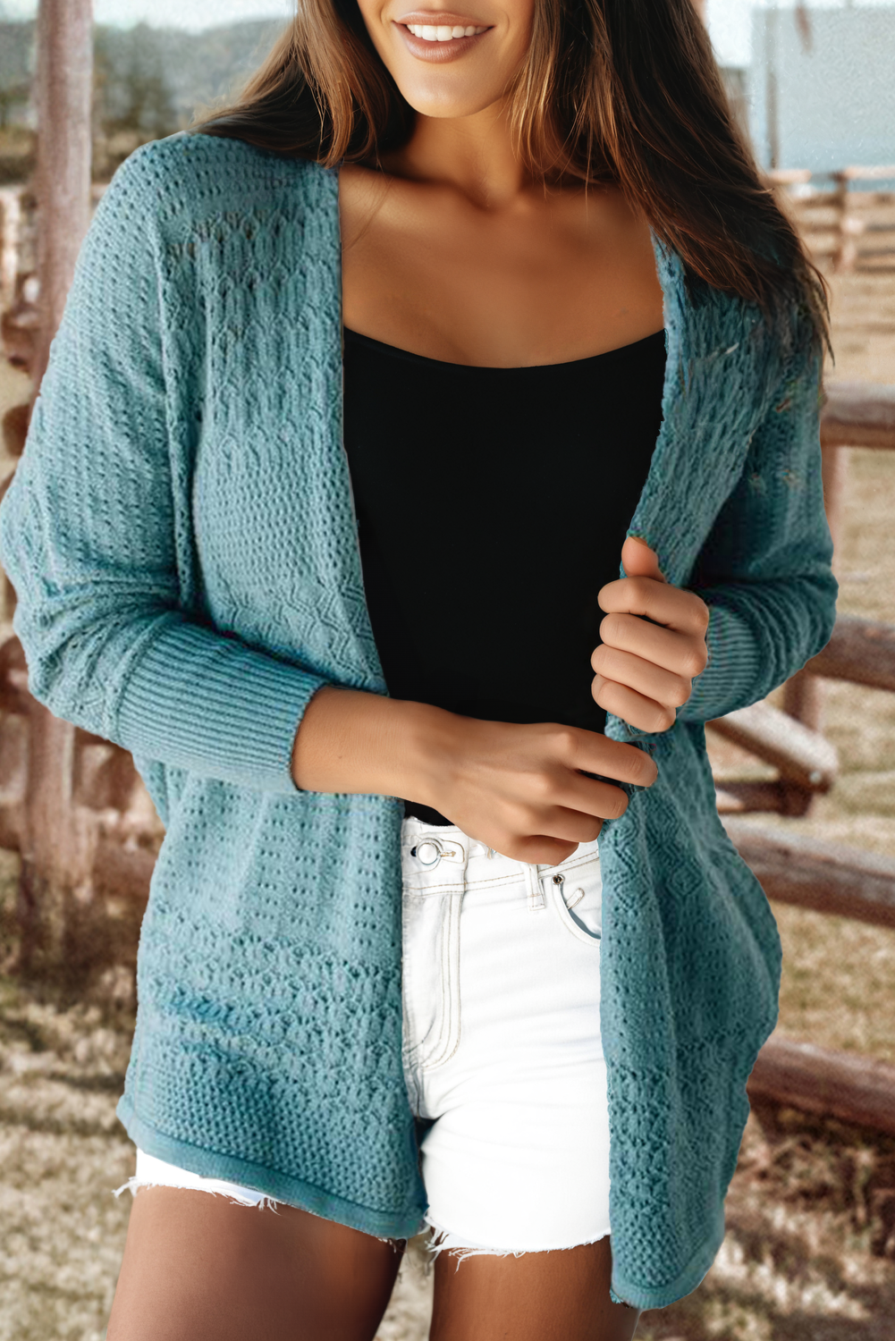 Knit Open Front Cardigan