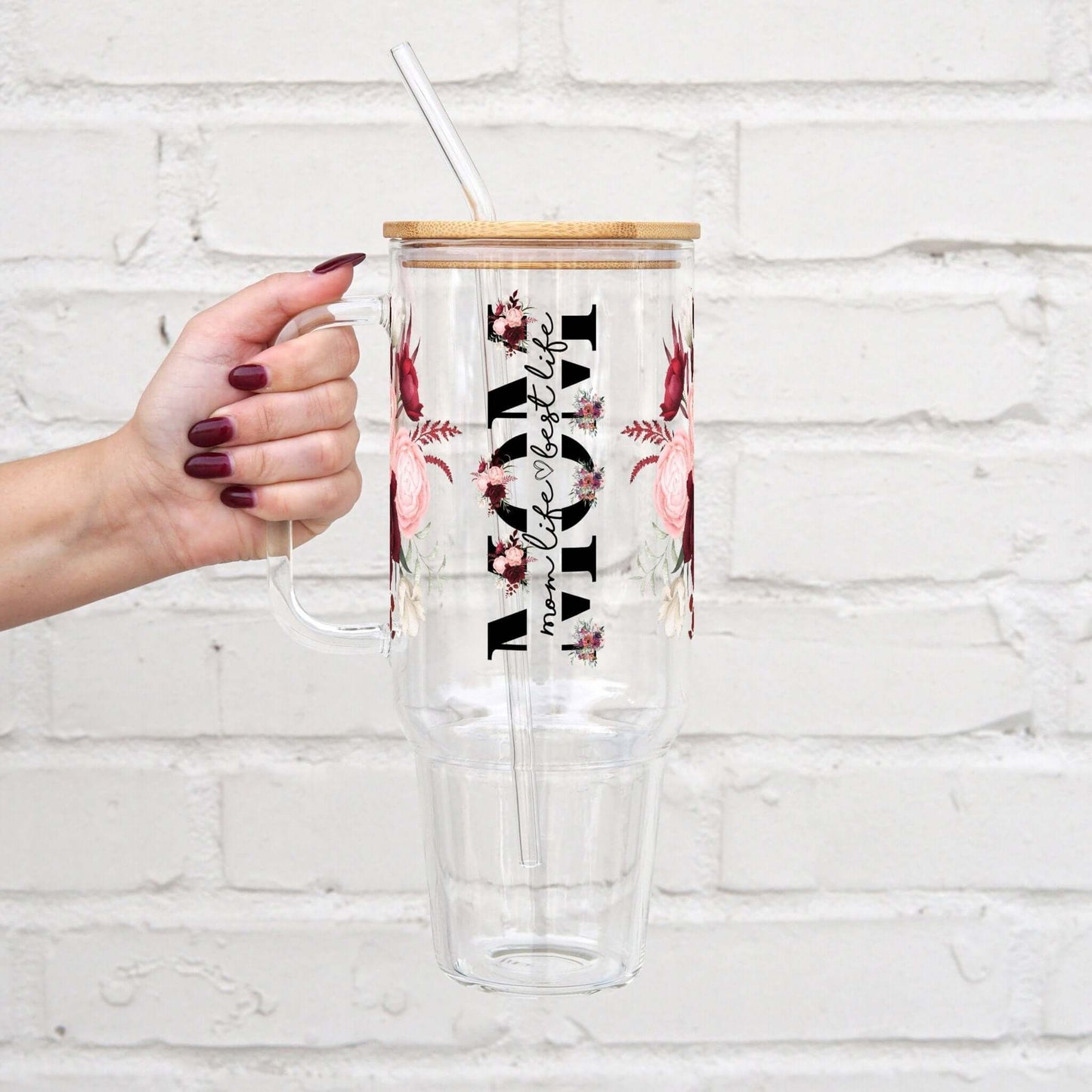Mom Life Best Life Rose 40oz Sip-Sip Hooray!