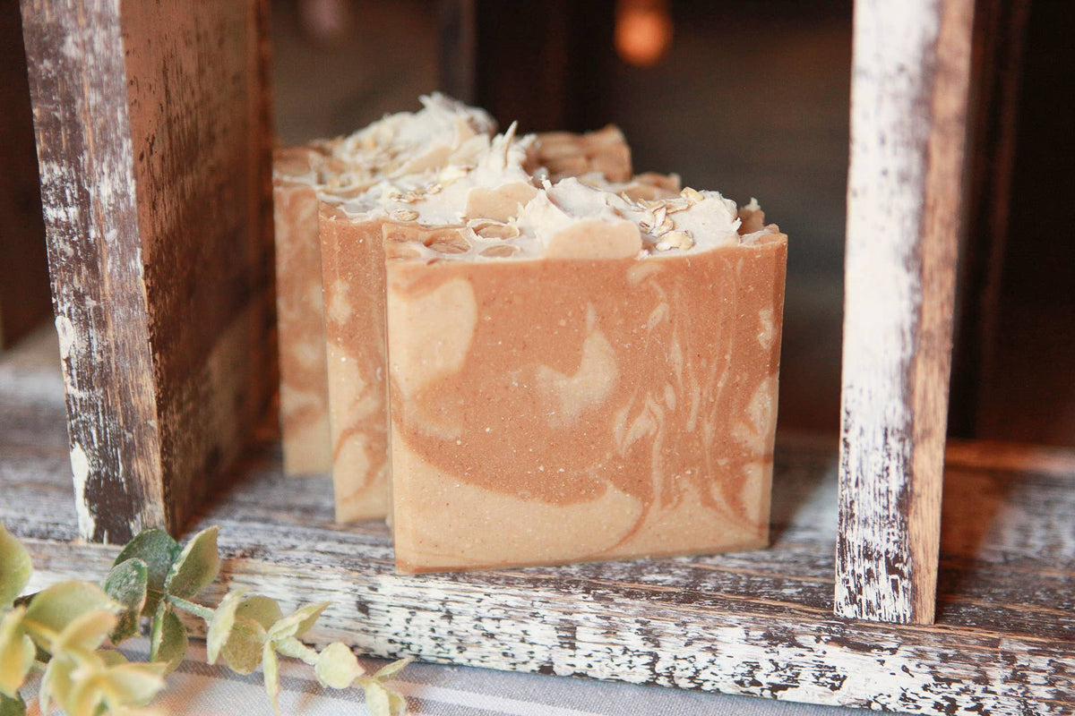 Oatmeal, Goats Milk & Honey Cold Process Bar Soap, 4 oz.