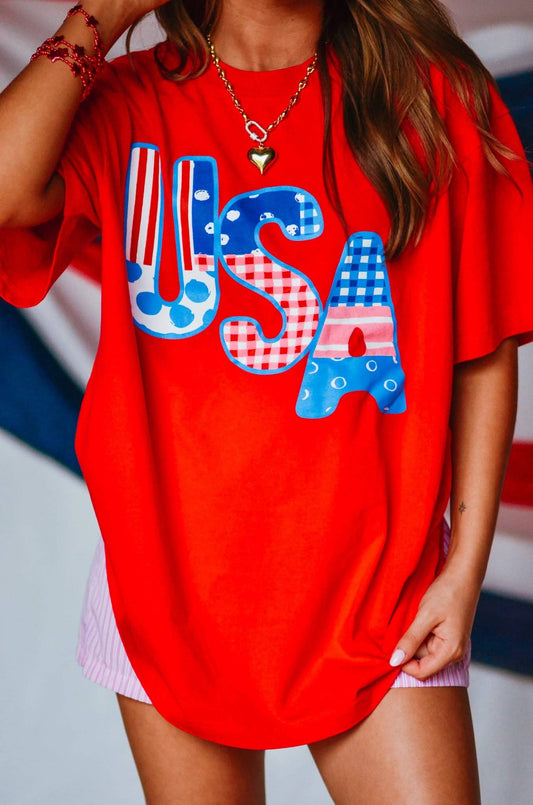USA Patch Print Tee
