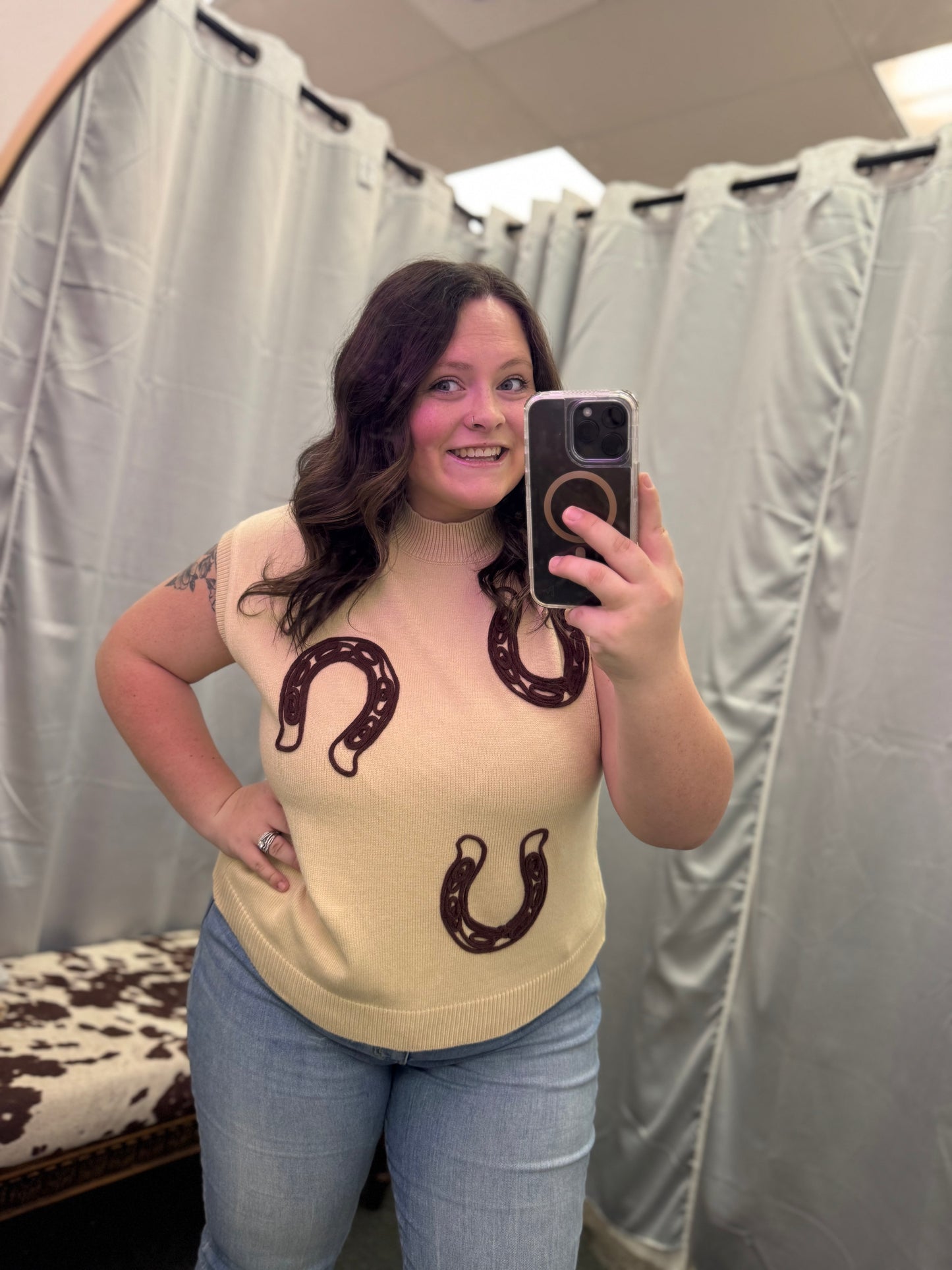 Horseshoe Mock Neck Top