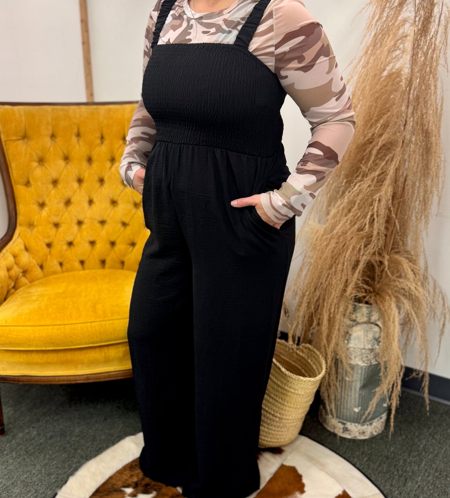 Wide Leg Jumpsuit with Pockets