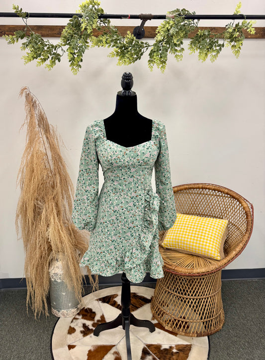WILDFLOWER CORSET WRAP DRESS