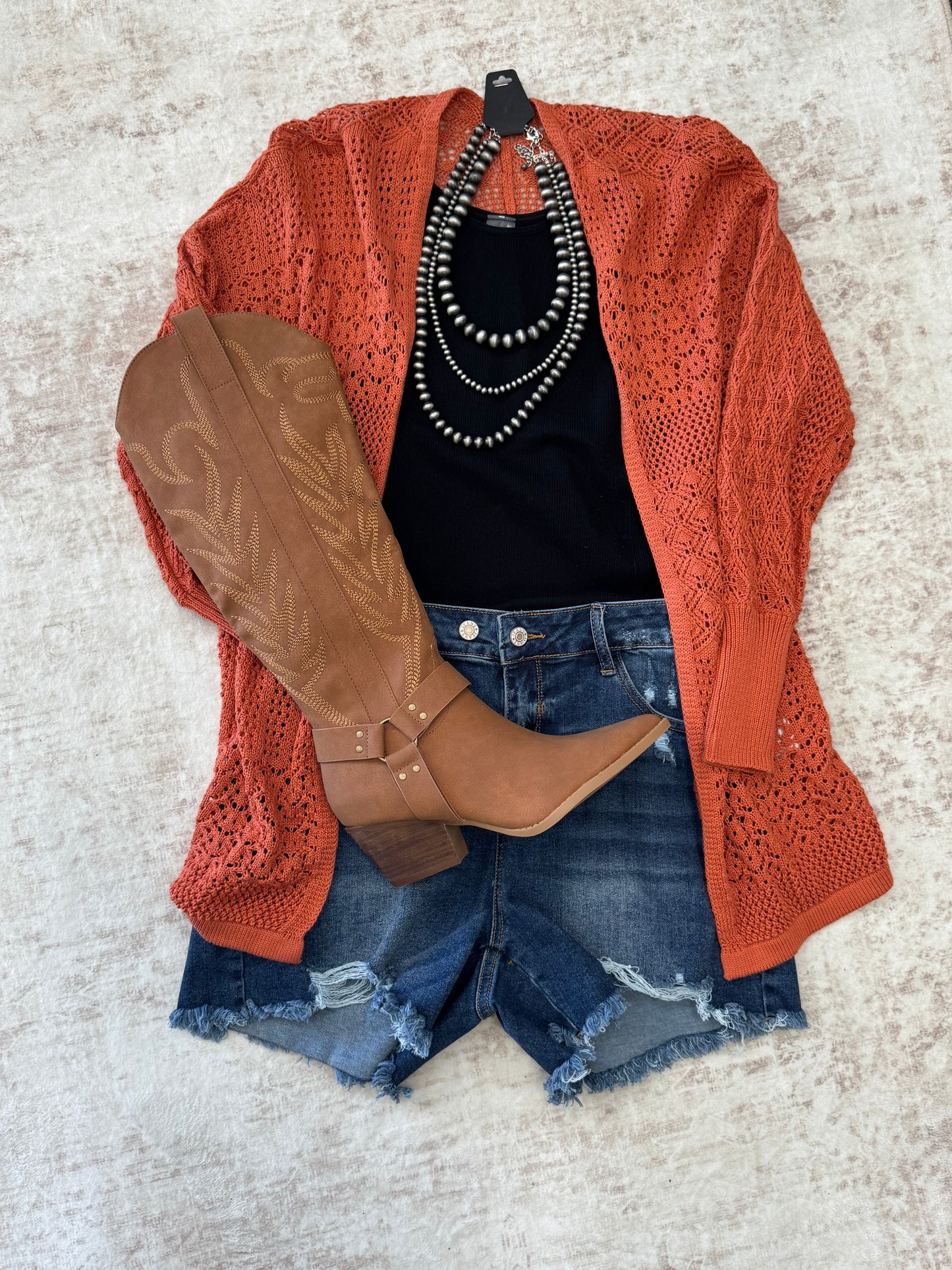 Knit Open Front Cardigan