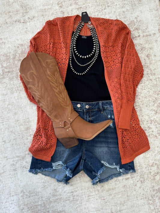Knit Open Front Cardigan
