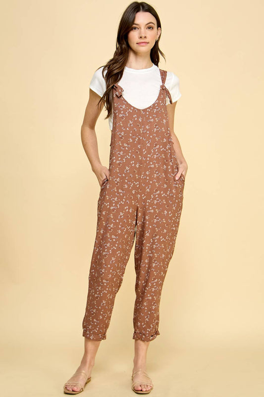 TIE SHOULDER OVERALL & TEE SET