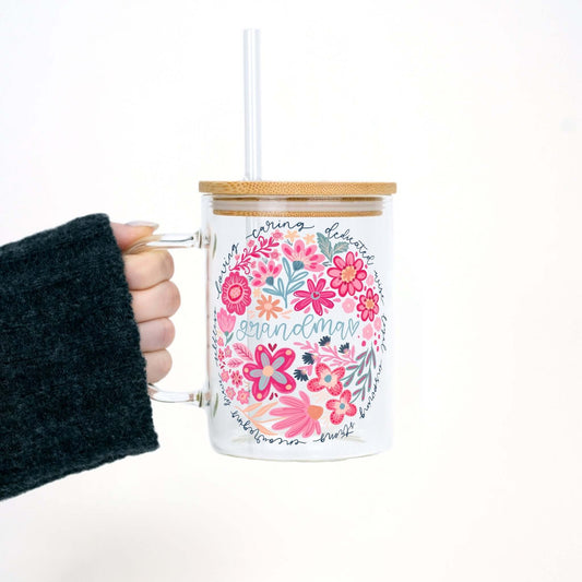 Floral Grandma 17oz Sip-Sip Hooray! -