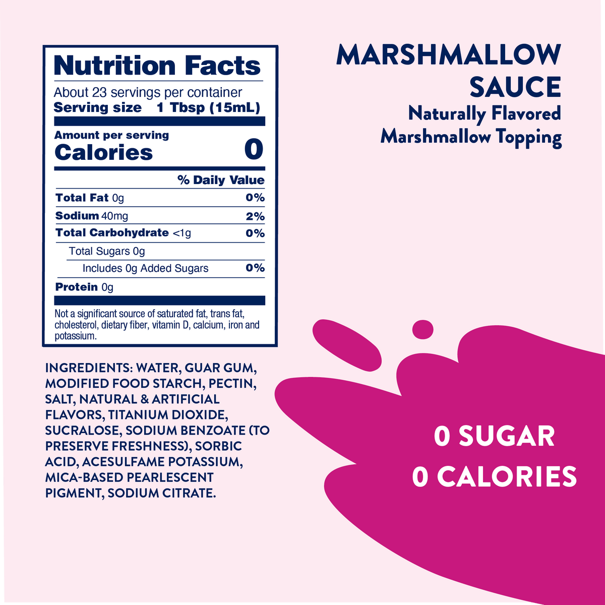 Jordan's Skinny Mixes - Sugar Free Marshmallow Sauce
