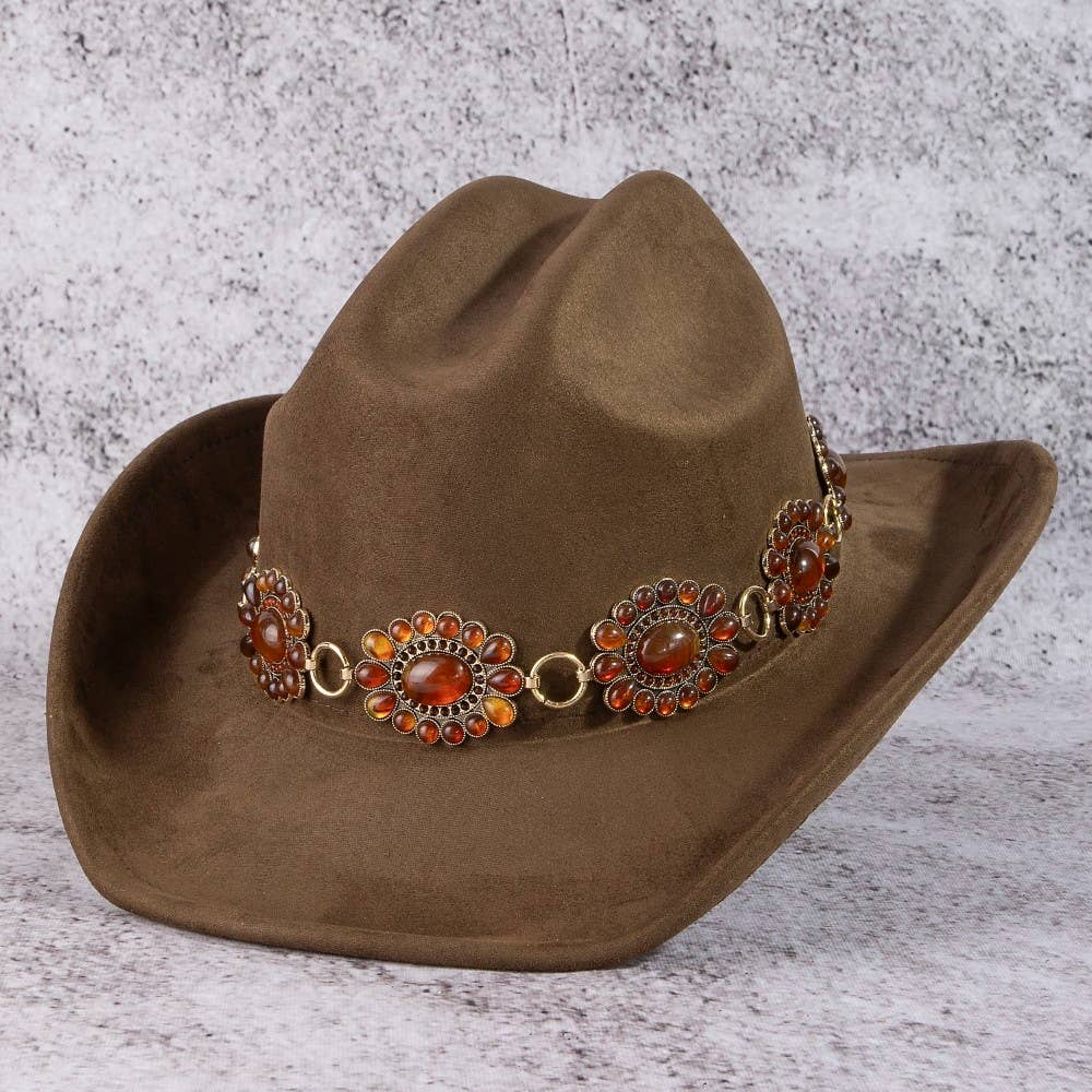 Amber Concho Chain Cowboy Hat