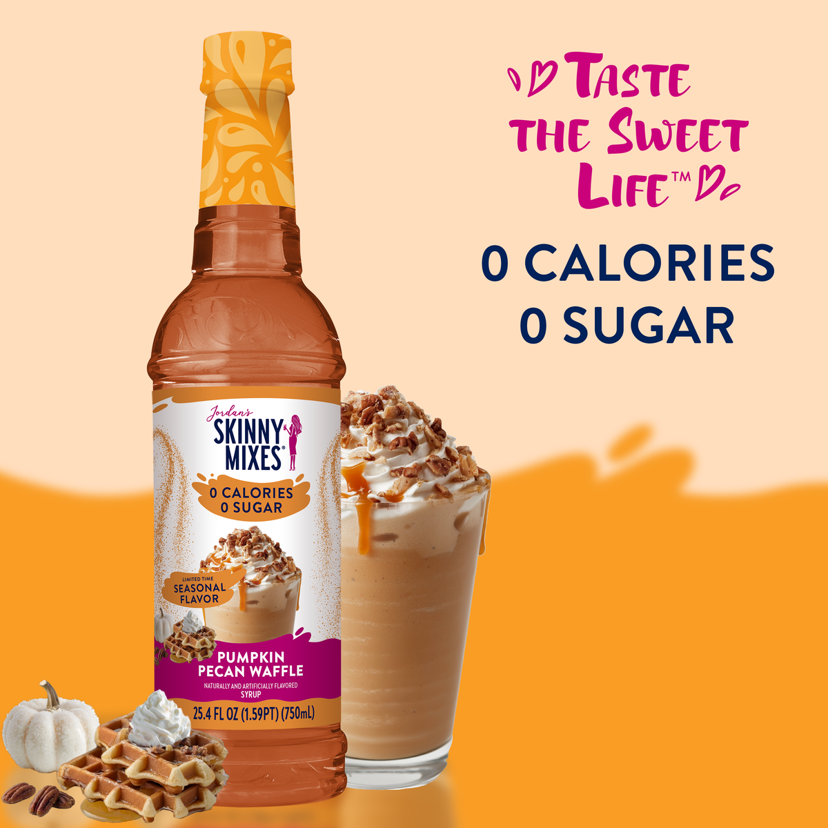 Jordan's Skinny Mixes - Sugar Free Pumpkin Pecan Waffle Syrup