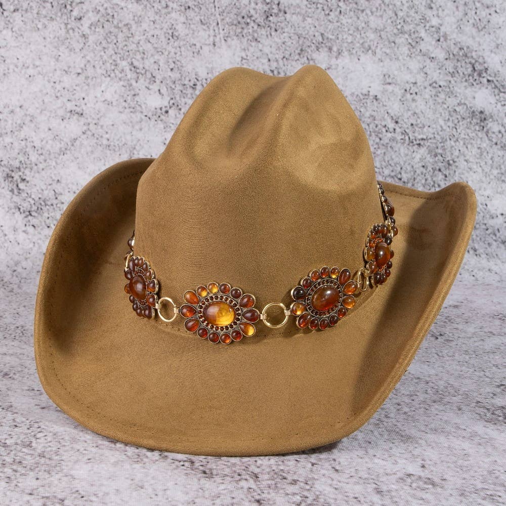 Amber Concho Chain Cowboy Hat