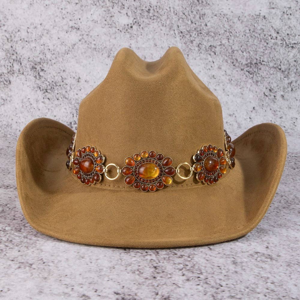 Amber Concho Chain Cowboy Hat