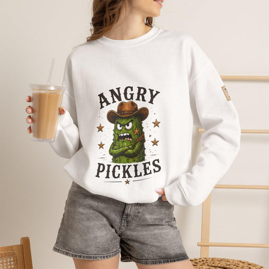 Angry Pickles Sweatshirt | Cowboy Pickle