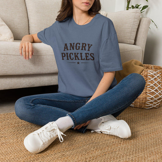 Angry Pickles T-Shirt | Retro Typography Pickle Humor