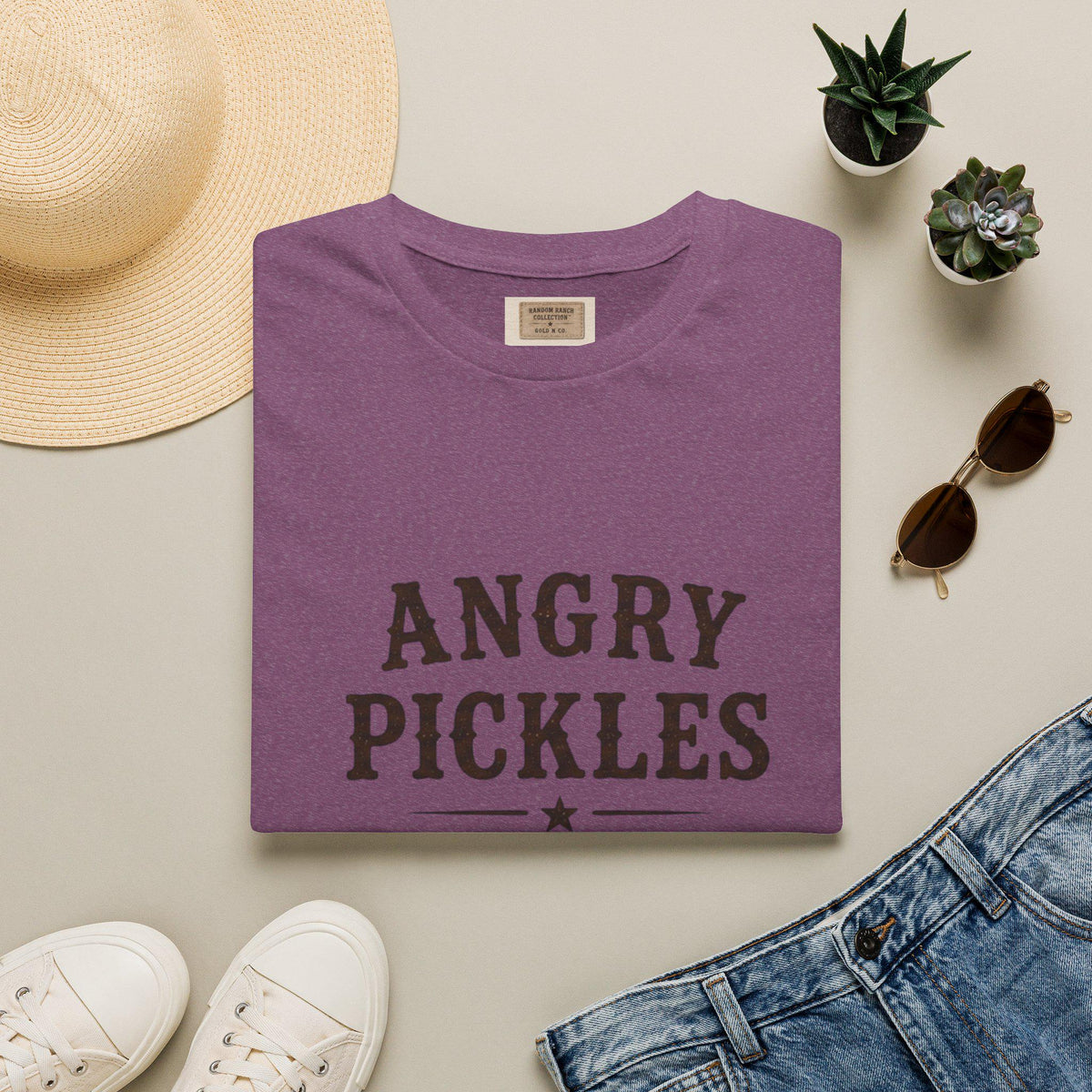 Angry Pickles T-Shirt | Retro Typography Pickle Humor