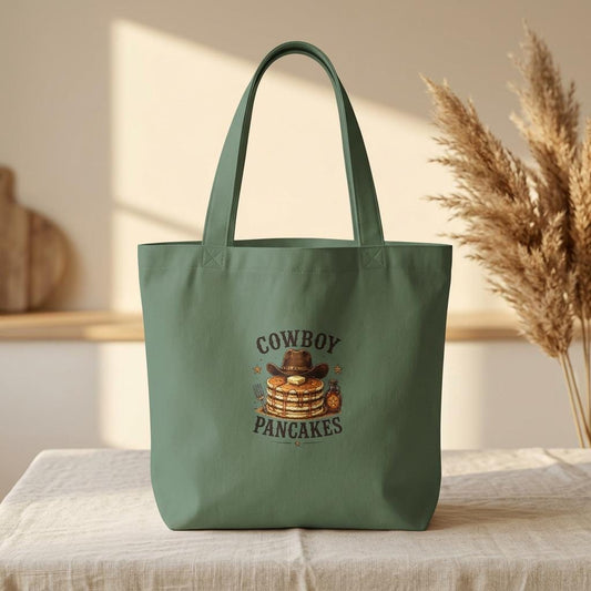 Cowboy Pancakes Tote Bag | Random Ranch Graphic Tote