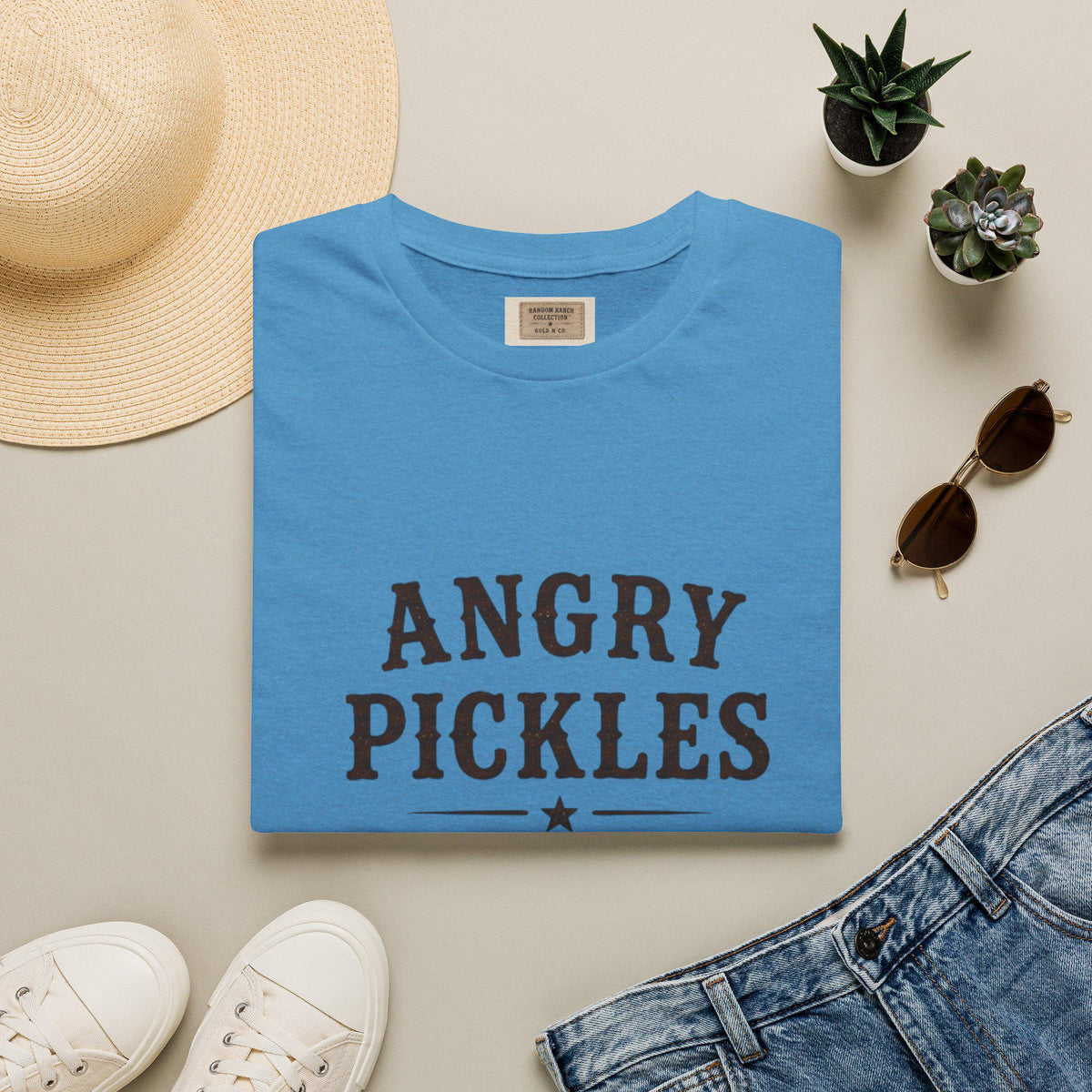 Angry Pickles T-Shirt | Retro Typography Pickle Humor