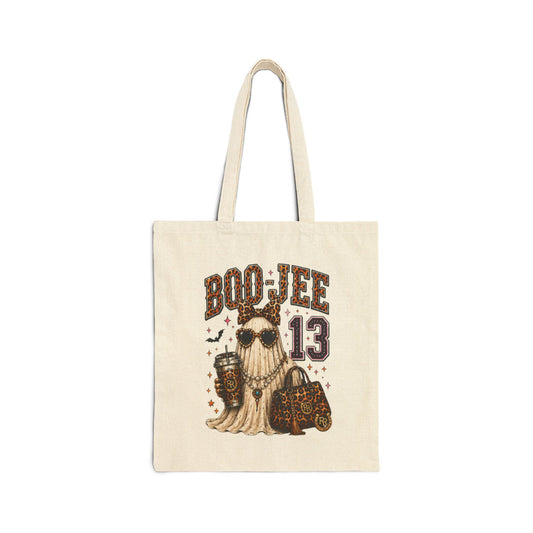 Boo-Jee Ghost Cotton Canvas Tote Bag